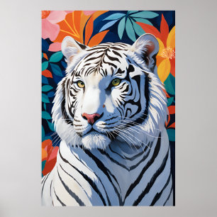 Poster Majestic White Tiger