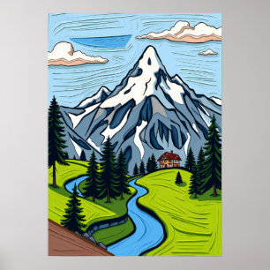 Poster Majestueux Alpes suisses