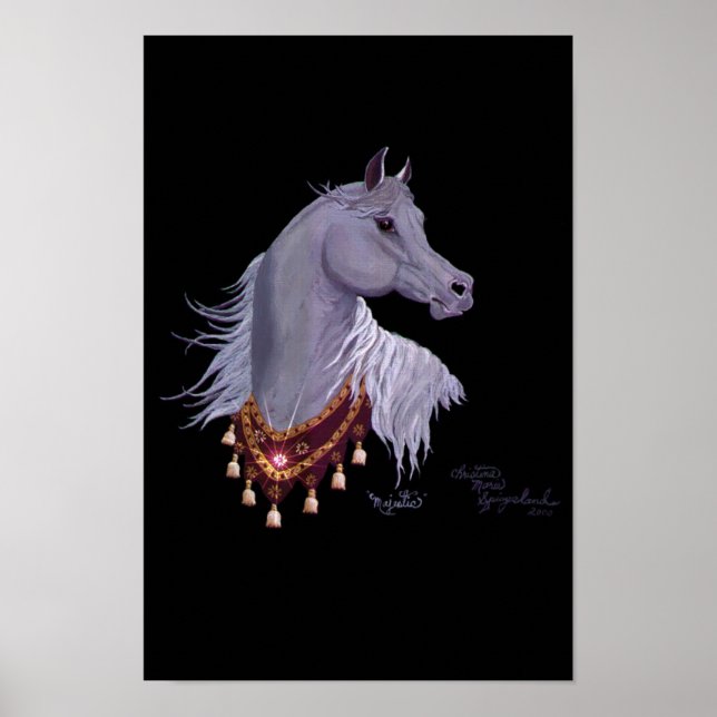 Poster majestueux Arabe Horse (Devant)