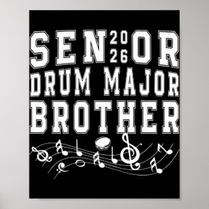 Poster Major senior de la batterie frère diplômé de la pr