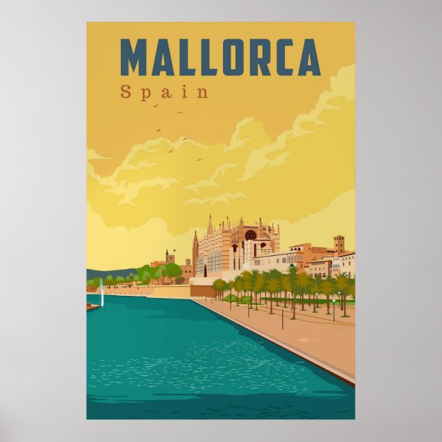Poster Majorque, Espagne (Devant)