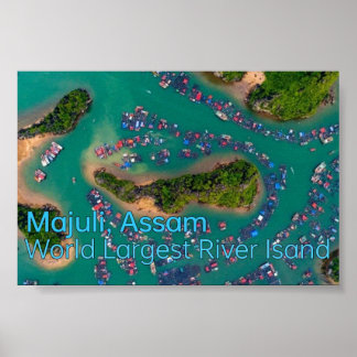 Poster Majuli : La plus grande île fluviale de l'Assam -