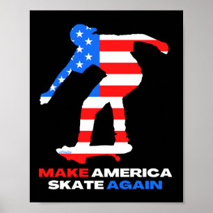 Poster MAKE AMERICA SKATE AGAIN 50-50grind edition       