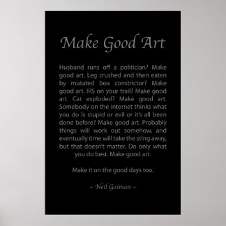 Poster Make Good Art