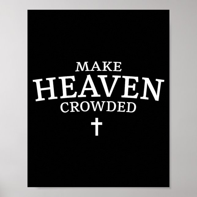 Poster Make Heaven Crowded Cross - Minimalist Christian R (Devant)