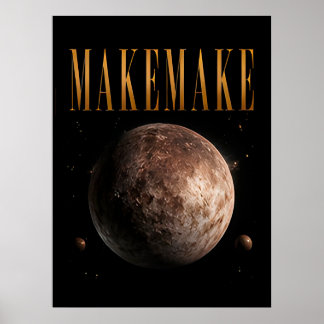 Poster Makemake Planète Naine de Luxe Espace