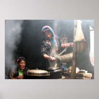 Poster Making Butter Tea (Photo de David Berry)