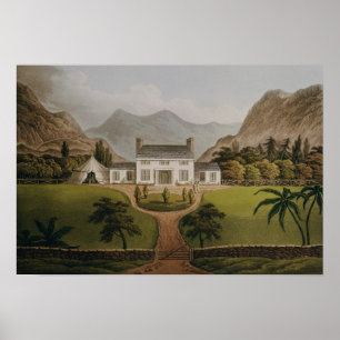 Poster Mal-Maison de Bonaparte à Sainte-Hélène, 1821