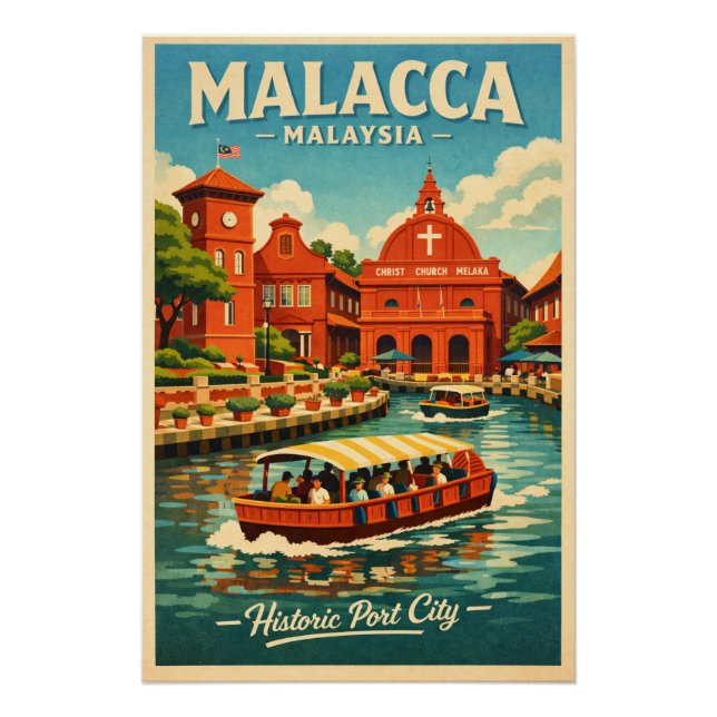 Poster Malacca in Malaysia travel (Devant)