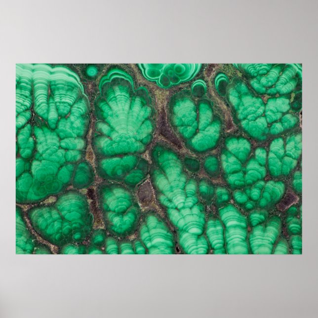 Poster Malachite à motif vert (Devant)