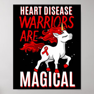 Poster Maladie cardiaque cardiovasculaire guerrier de l'a