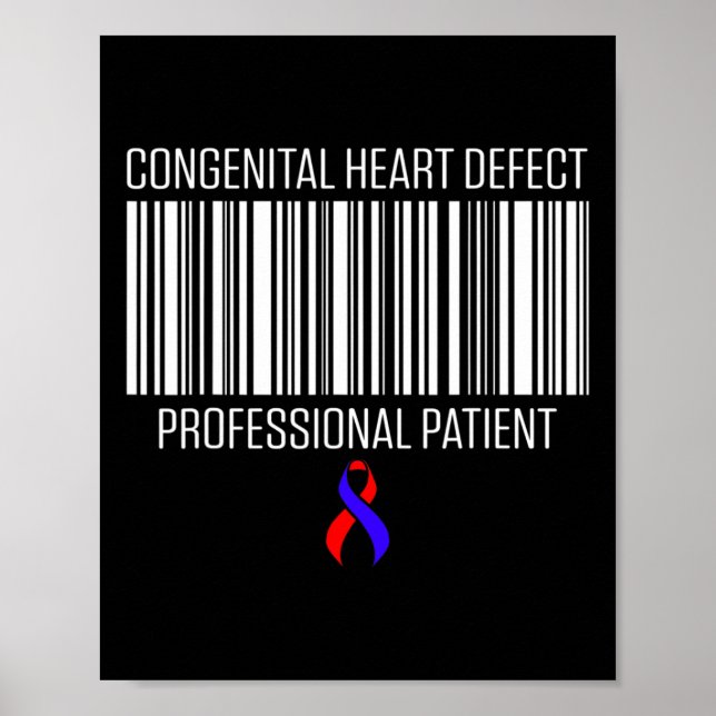 Poster Maladie cardiaque Survivant Patient Chd Warrior (Devant)