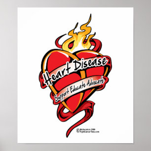 Poster Maladie cardiaque Tattoo Coeur