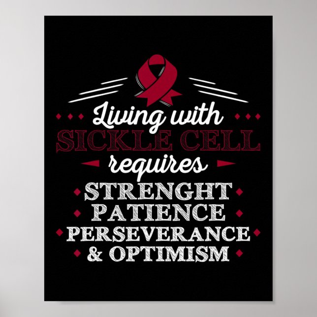 Poster Maladie de la faucille - Cadeau de sensibilisation (Devant)