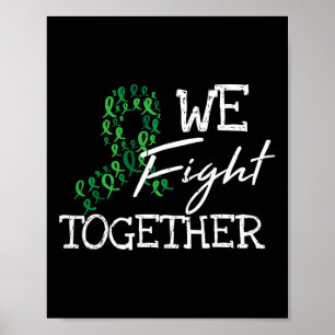 Poster Maladie du rein Ribbon vert Famille Citation Sensi
