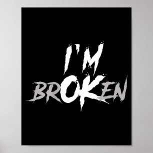 Poster Maladie invisible dos cassé dicton hommes femmes