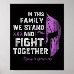 Poster Maladie Soutien familial Sensibilisation Guerrier 