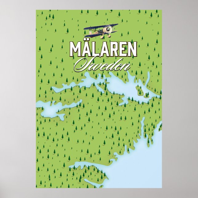 Poster Mälaren Suède (Devant)