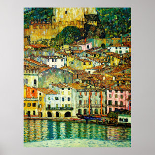 Poster Malcesine sur le lac de Garde (1913), Gustav Klimt