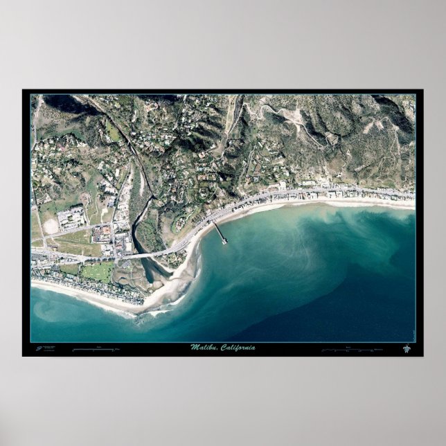 Poster Malibu, Californie photo de l'affiche satellite (Devant)