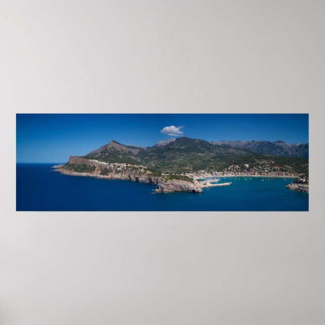 Poster Mallorca - Panorama de Port de Soller (Devant)