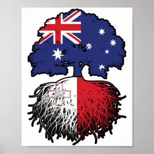 Poster Malte Maltais Australie Australie drapeau des raci