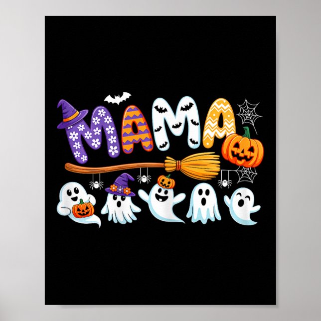 Poster Mama Halloween Boo Fantôme Horreur Costume amusant (Devant)