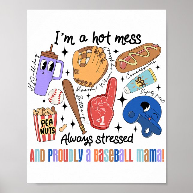 Poster Mama Jeu Vibes Fête des mères Fête des femmes Base (Devant)