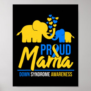 Poster Mama Maman en bas du syndrome jour de sensibilisat