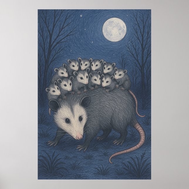 Poster Mama Opossum (Devant)