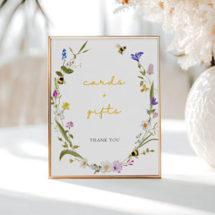 Poster Mama to Bee Floral Wreath Baby showers Cartes Cade