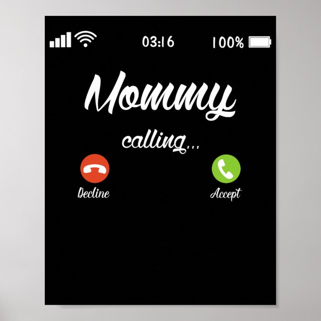 Poster Maman Appelle Refus Accepter (Devant)