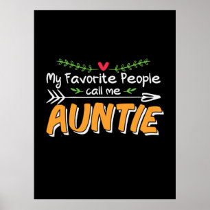 Poster Maman Art Favori Les gens me appellent Tante