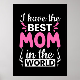 Poster Maman Art J'Ai La Meilleure Maman