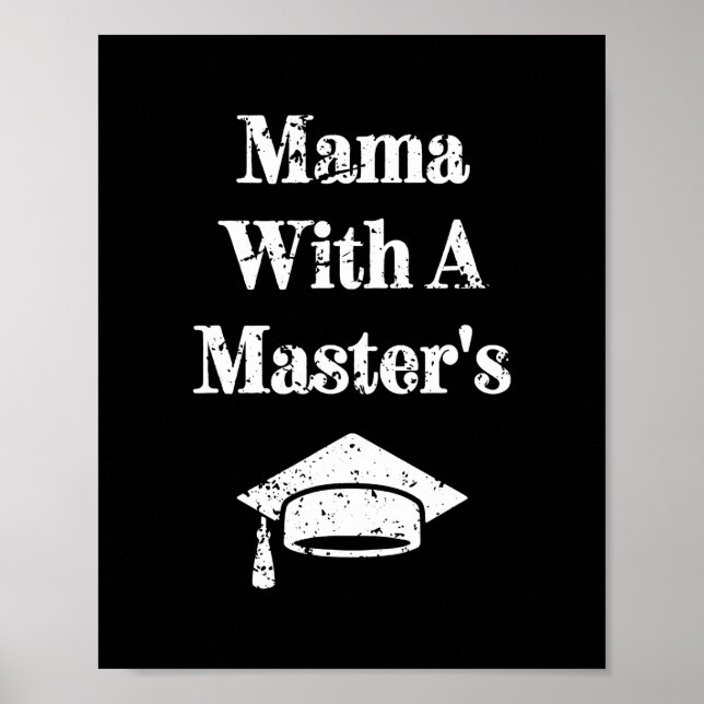 Poster Maman avec une maîtrise de master Drôle (Devant)