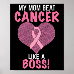 Poster Maman Beat Cancer du sein - Sensibilisation des su