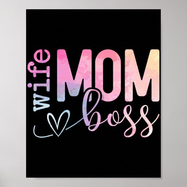 Poster Maman Boss Funny Mothers Day (Devant)