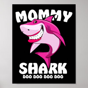 Poster Maman Chemise requin Funny Mères Jour Cadeau Pour
