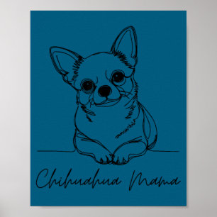 Poster Maman Chihuahua Chihuahua à poils courts Maman Chi