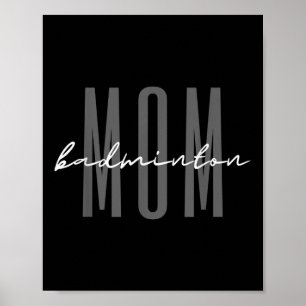 Poster Maman de badminton Maman de badminton Maman Volant