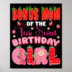 Poster Maman de bonus des deux mignonnes filles de 2 ans