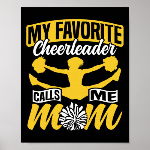 Poster Maman de cheerleading Cheer Ma mère préférée Cheer