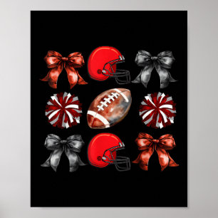 Poster Maman de football de l'équipe rouge jour de match
