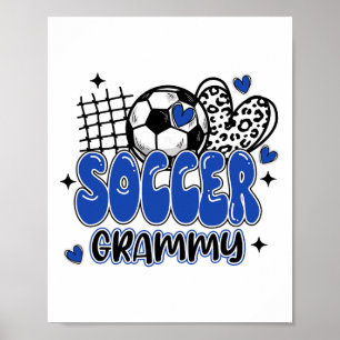 Poster Maman de football mignonne Grammy léopard Maman de