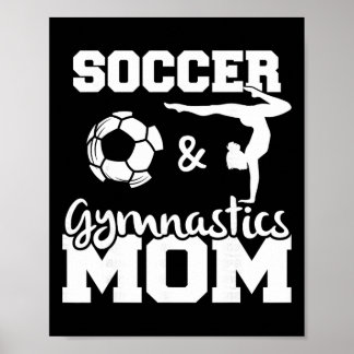 Poster Maman de footballeur et de gymnaste Drôle de footb