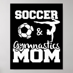 Poster Maman de footballeur et de gymnaste Footballeur dr
