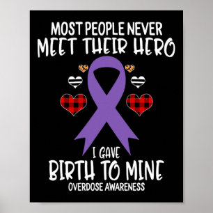Poster Maman de guerrier de sensibilisation à l'overdose