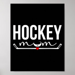 Poster Maman De Hockey D'un Joueur De Hockey Fière Plaque