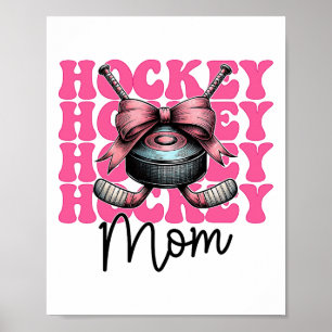 Poster Maman de hockey Maman de hockey Fête des mères Ros