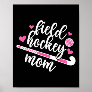 Poster Maman de hockey sur gazon Maman joueuse de hockey